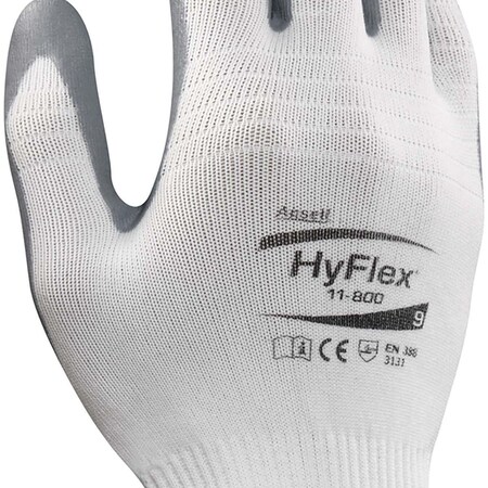 Ansell Hyflex 18G Dyneema Nylon Liner, Pu Palm Coat, Sz 10 11-800-10